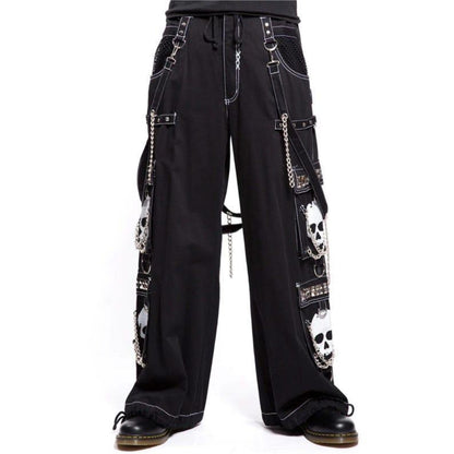 Gothic Skull Chain Cargo Pants: Punk Festival Trousers