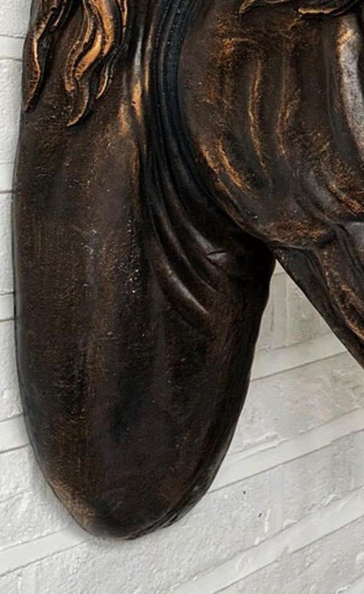 Handmade Brown Horse Head Wall Sculpture: Equestrian Home Decor