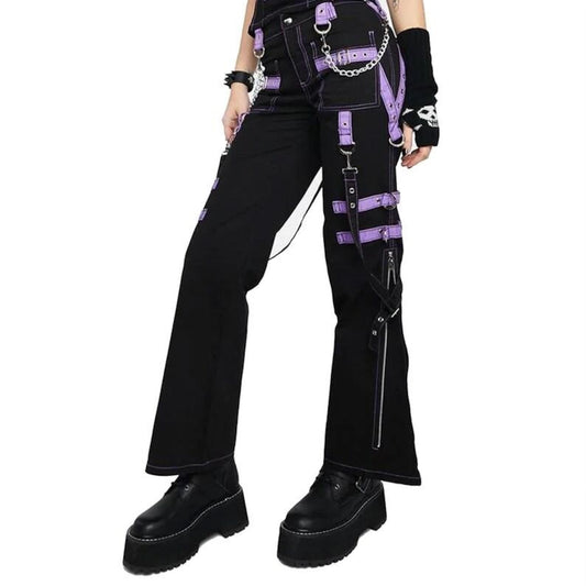 Gothic Harness Top Women | Black Mesh Crop Top Silver Chains | Alternative Streetwear