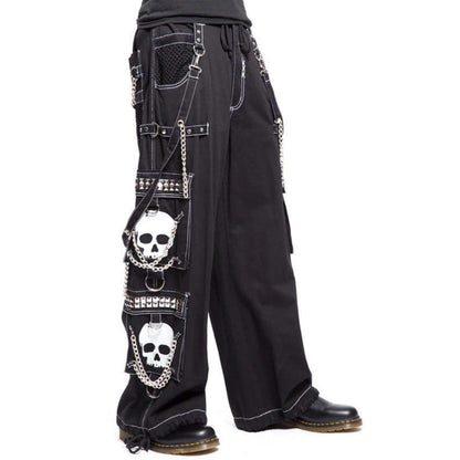 Gothic Skull Chain Cargo Pants: Punk Festival Trousers