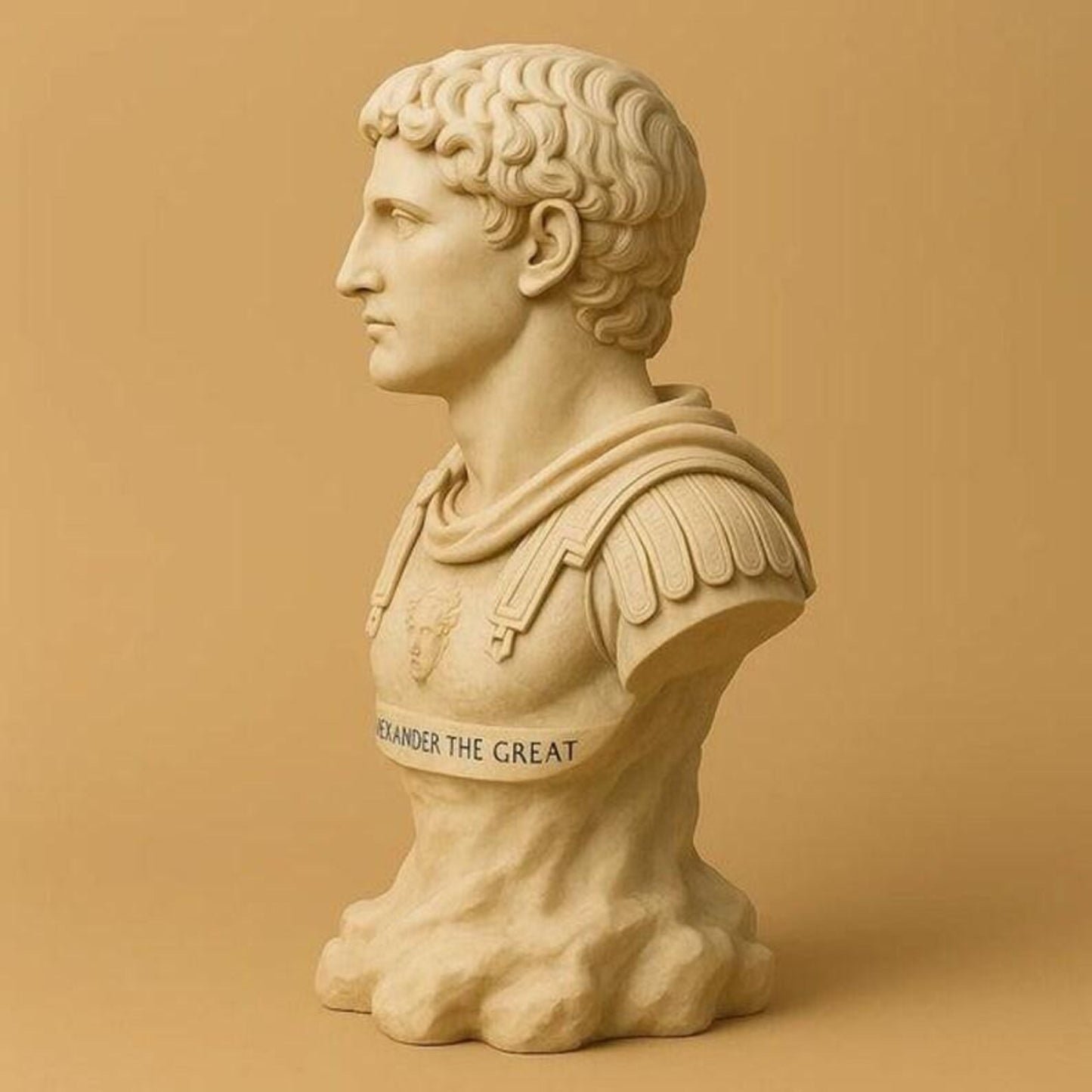 Alexander Bust, Poly Resin, Handcrafted, Office, Study Gift, Classical Art, Collector's Item