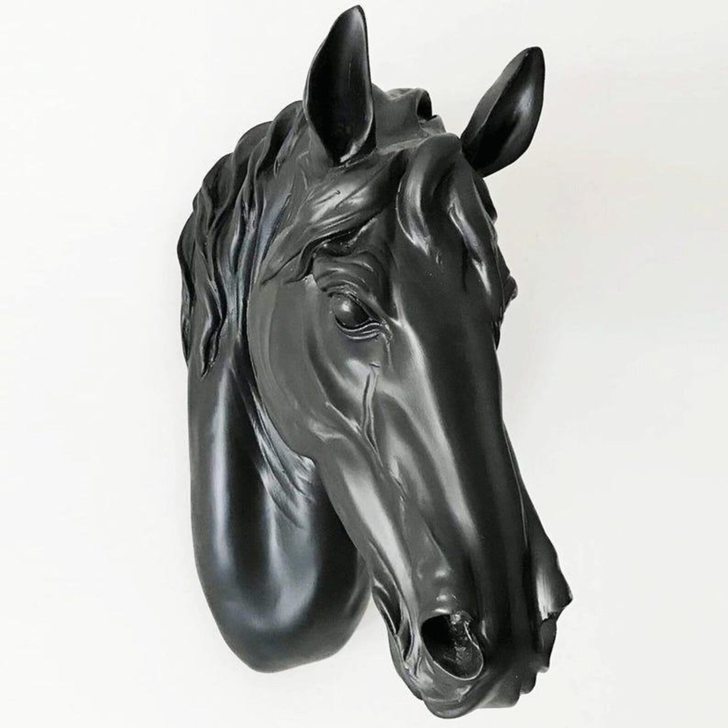 Handmade Brown Horse Head Wall Sculpture: Equestrian Home Decor