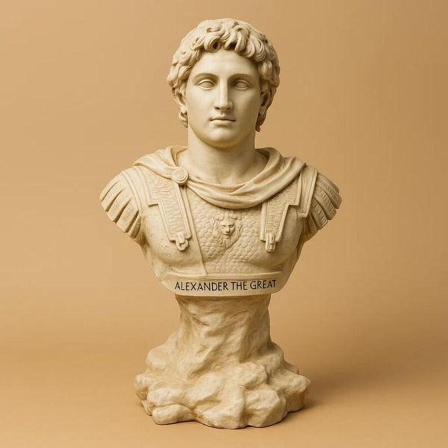 Alexander Bust, Poly Resin, Handcrafted, Office, Study Gift, Classical Art, Collector's Item
