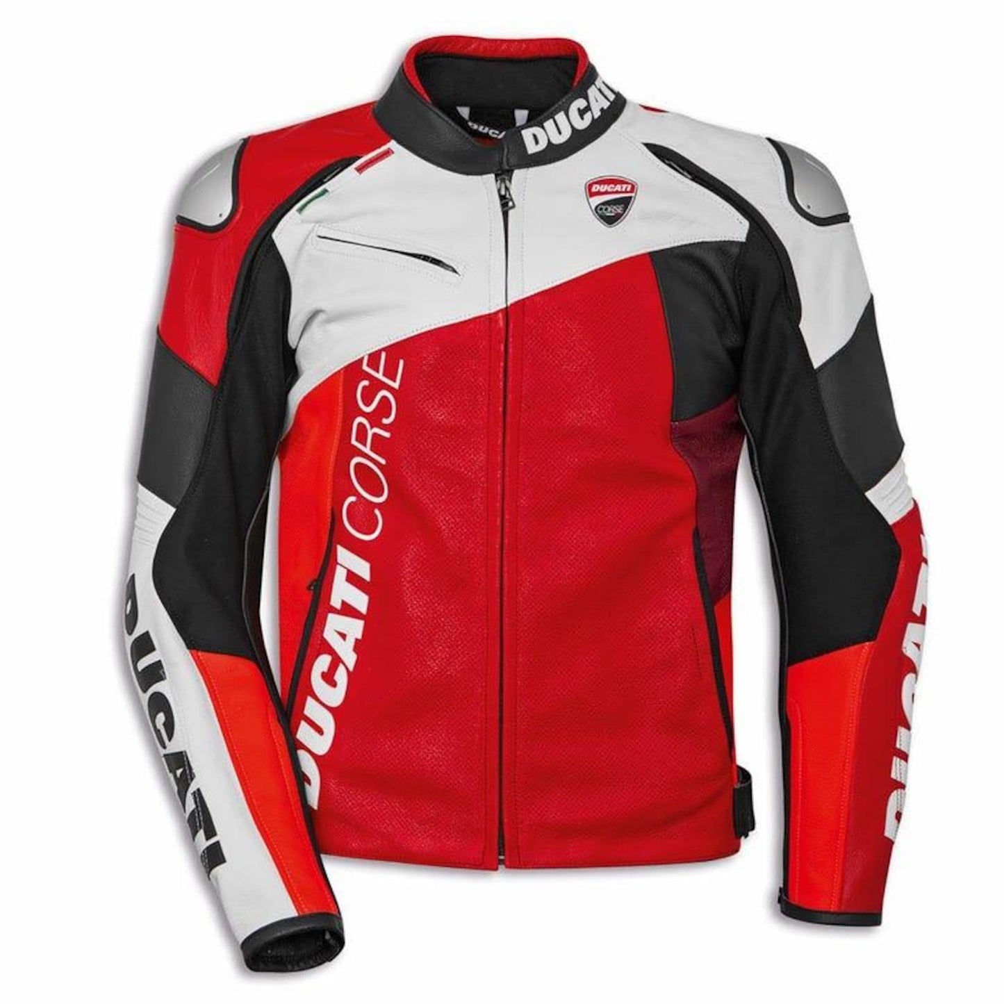 Ducati Corse Motorcycle Jacket: Red & Black Racing Biker Gear