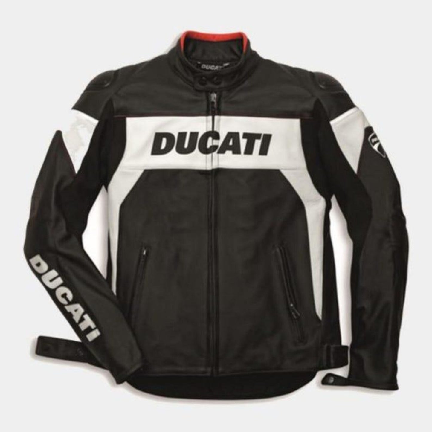 Ducati Racing Leather Jacket: CE Armored Cowhide Motorcycle Gear
