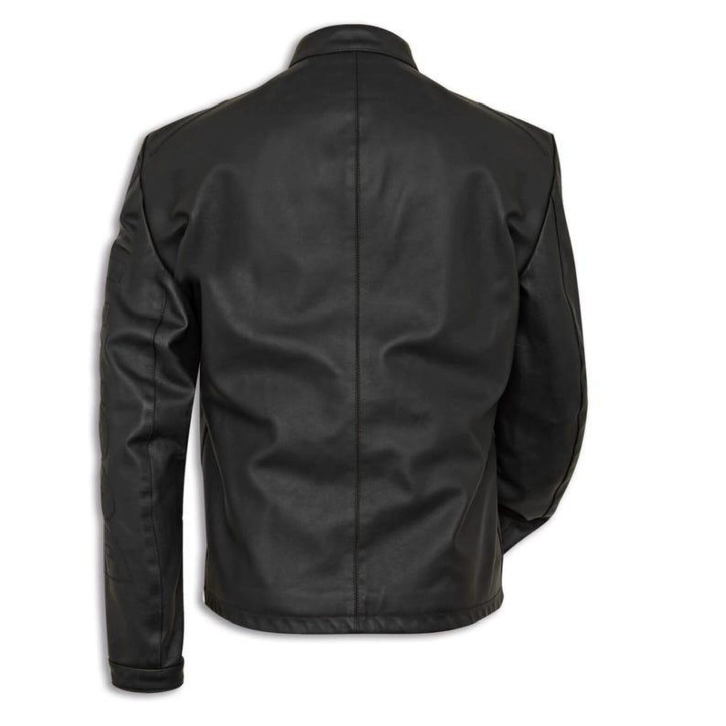 Ducati Black Leather Motorcycle Jacket: CE Armored Cowhide Biker Gear