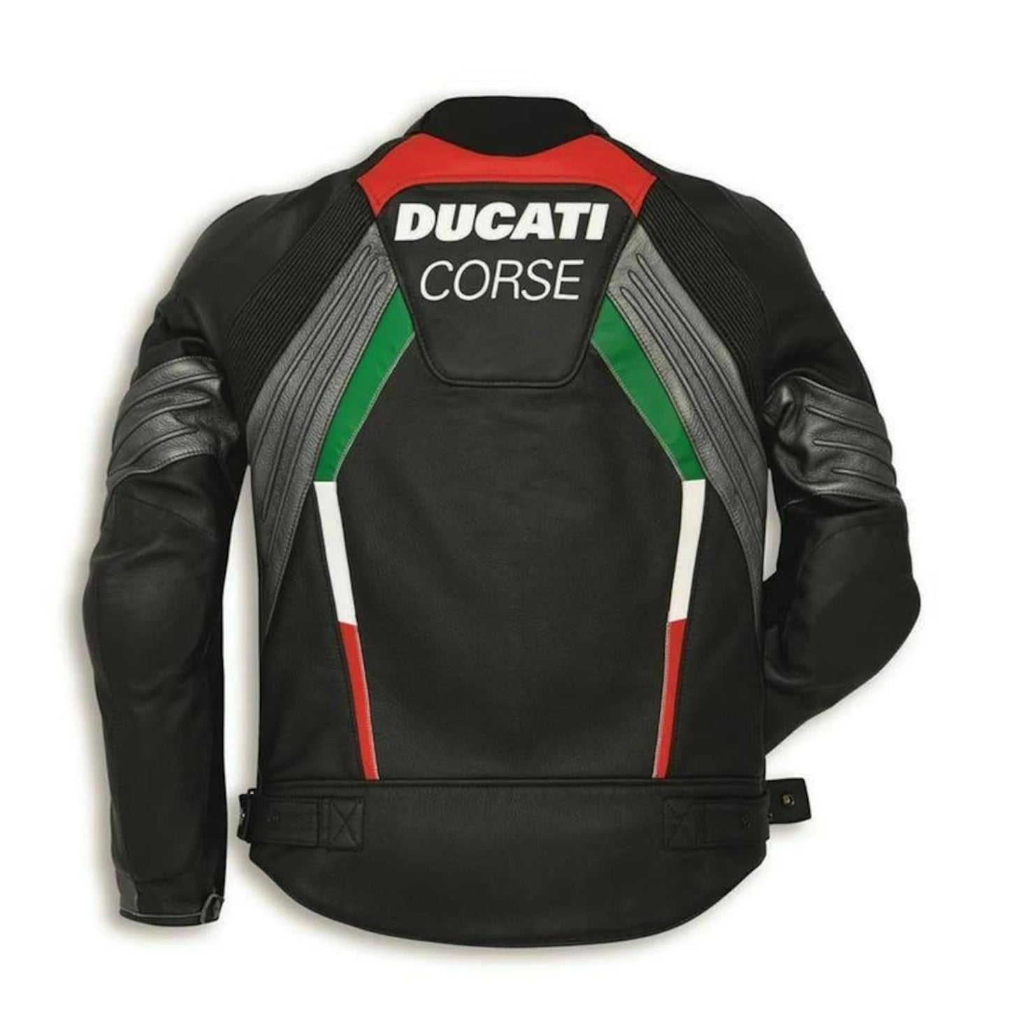 Ducati Corse C3 Leather Motorcycle Jacket: Cowhide CE Armor, Racing Biker Gear