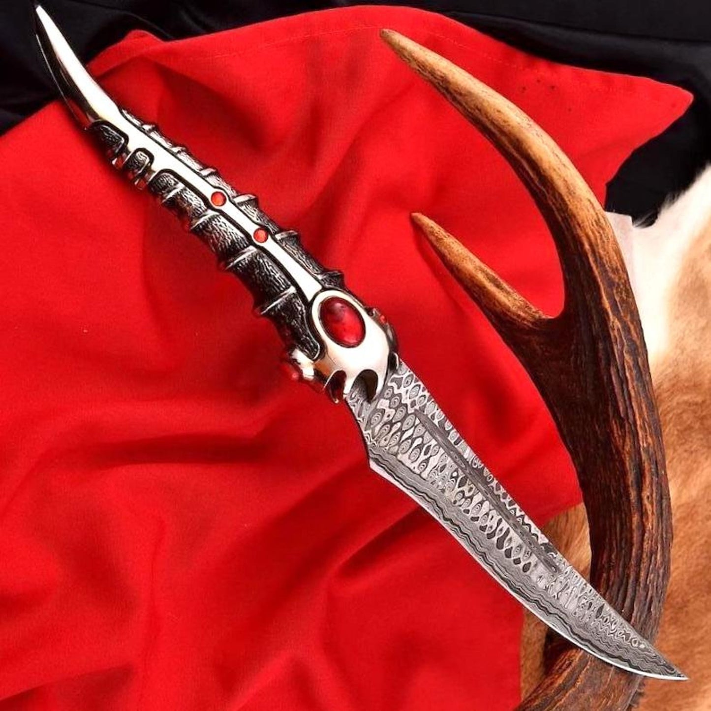 Arya Stark Valyrian Steel Dagger | Catspaw Knife Replica | Damascus Steel Blade |