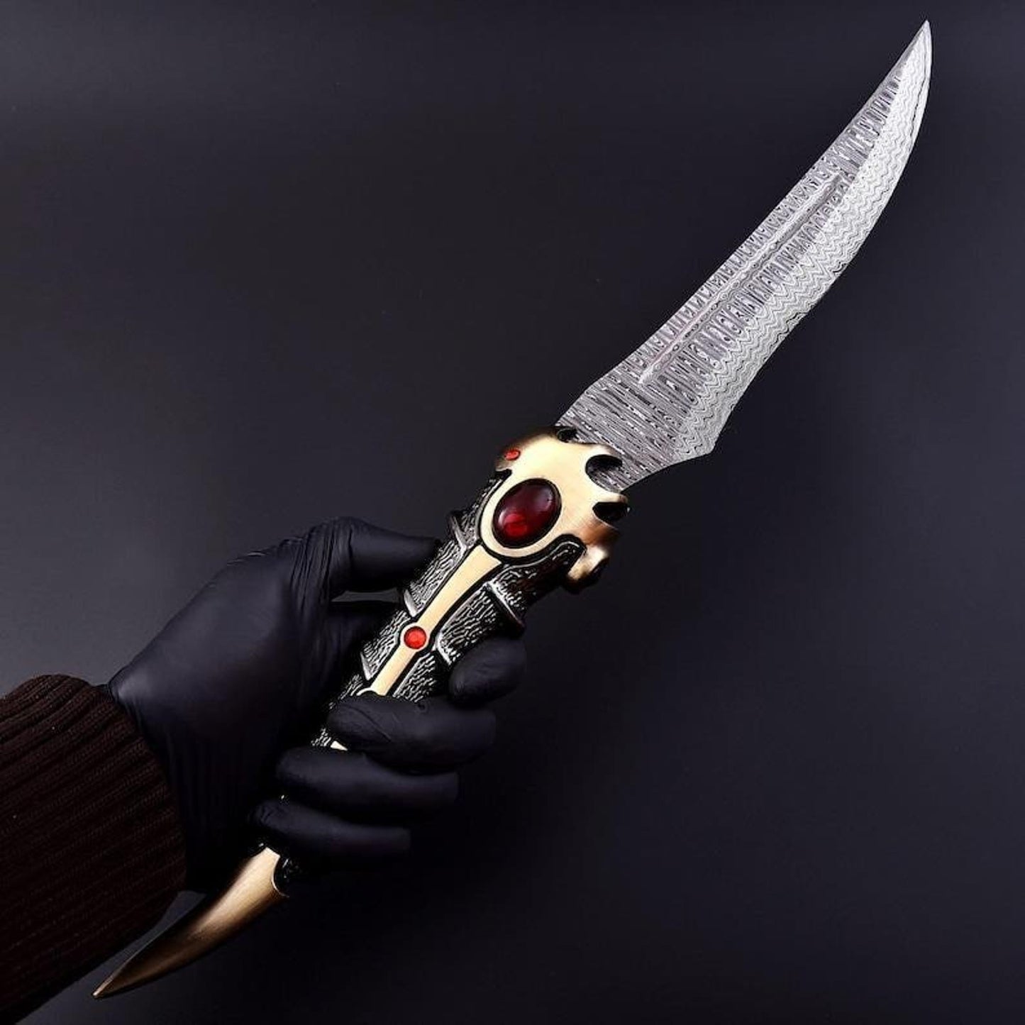 Arya Stark Valyrian Steel Dagger | Catspaw Knife Replica | Damascus Steel Blade |