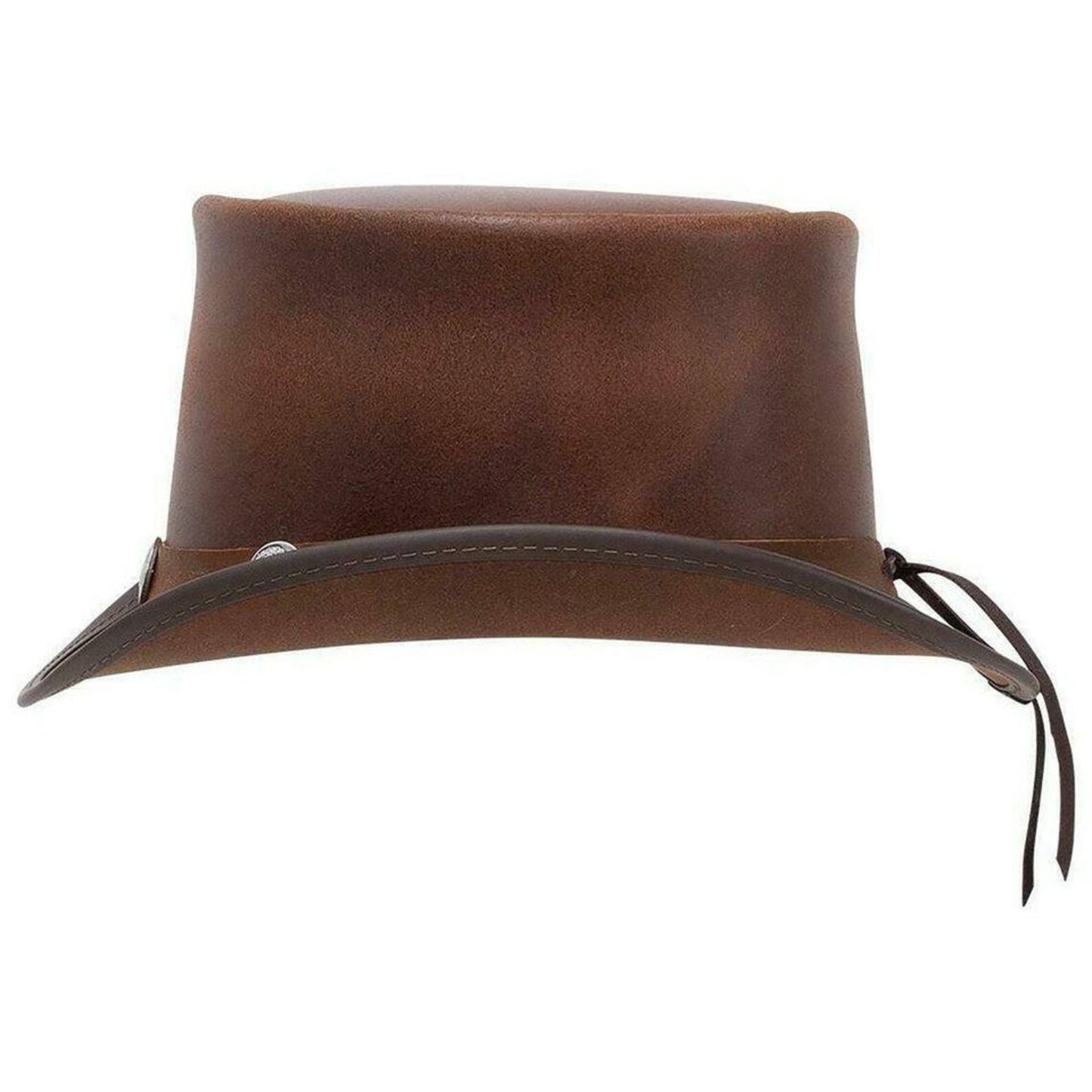 Handmade Leather Steampunk Cowboy Hat: Buffalo Concho Band