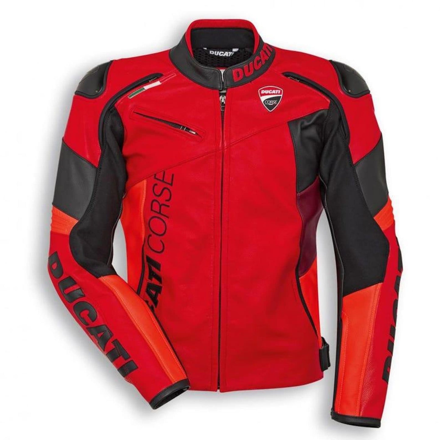 Ducati Corse Leather Motorcycle Racing Jacket: Men's Biker Jacket