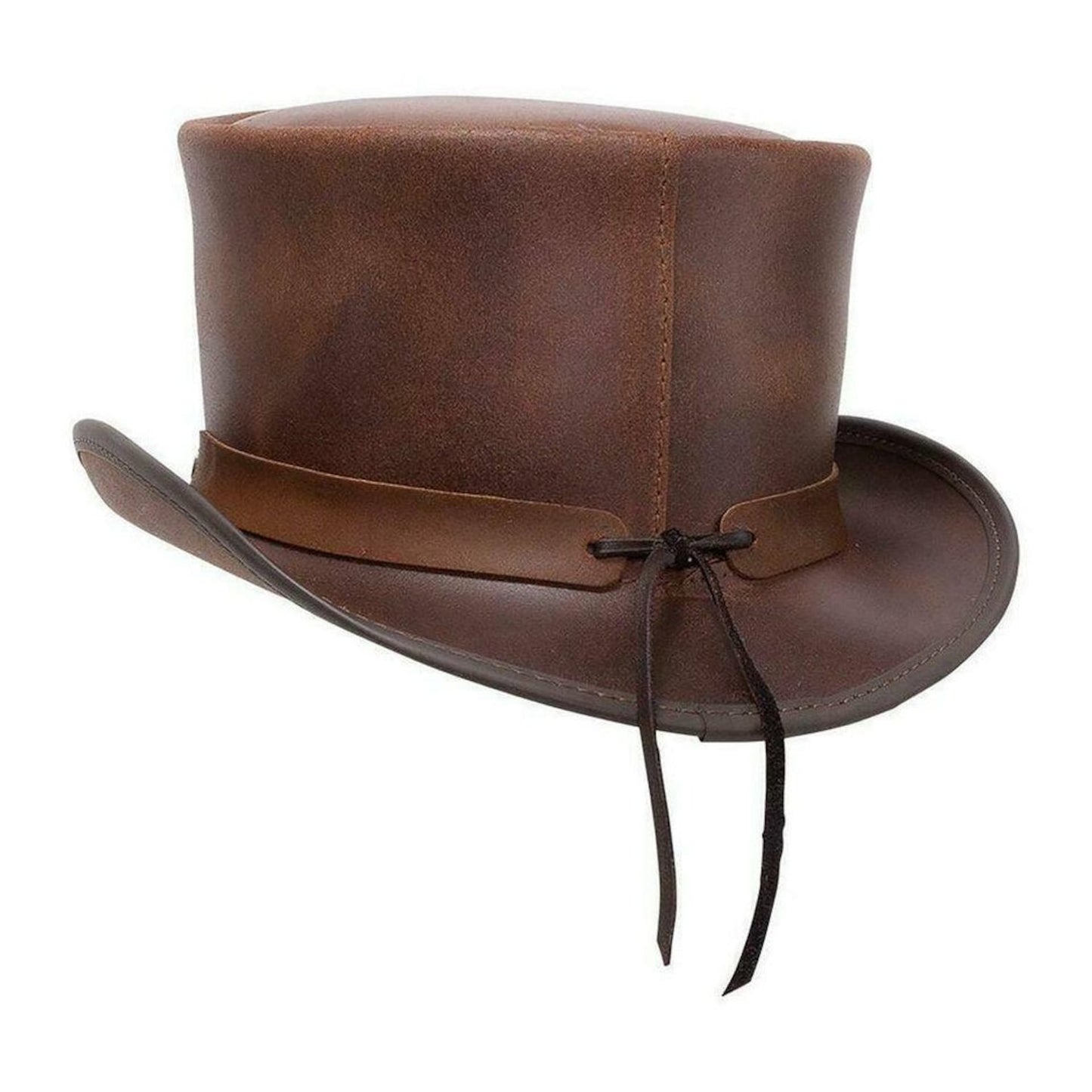 Handmade Leather Steampunk Cowboy Hat: Buffalo Concho Band