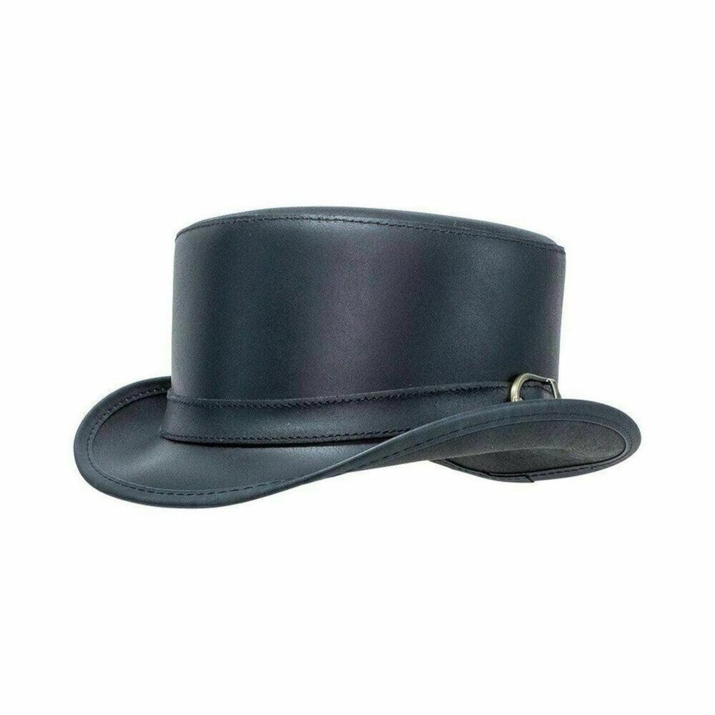 Handmade Leather Top Hat: Steampunk Gothic Victorian Cosplay