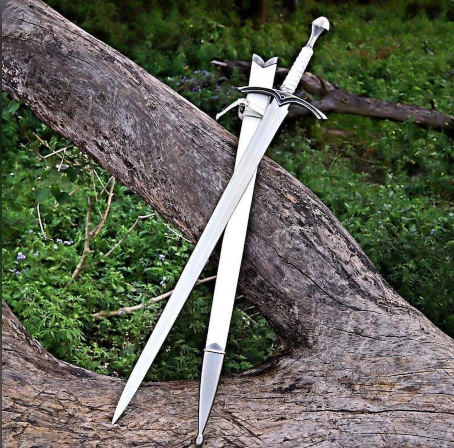 Hand-Forged Medieval Longsword - Knight Broadsword with Scabbard