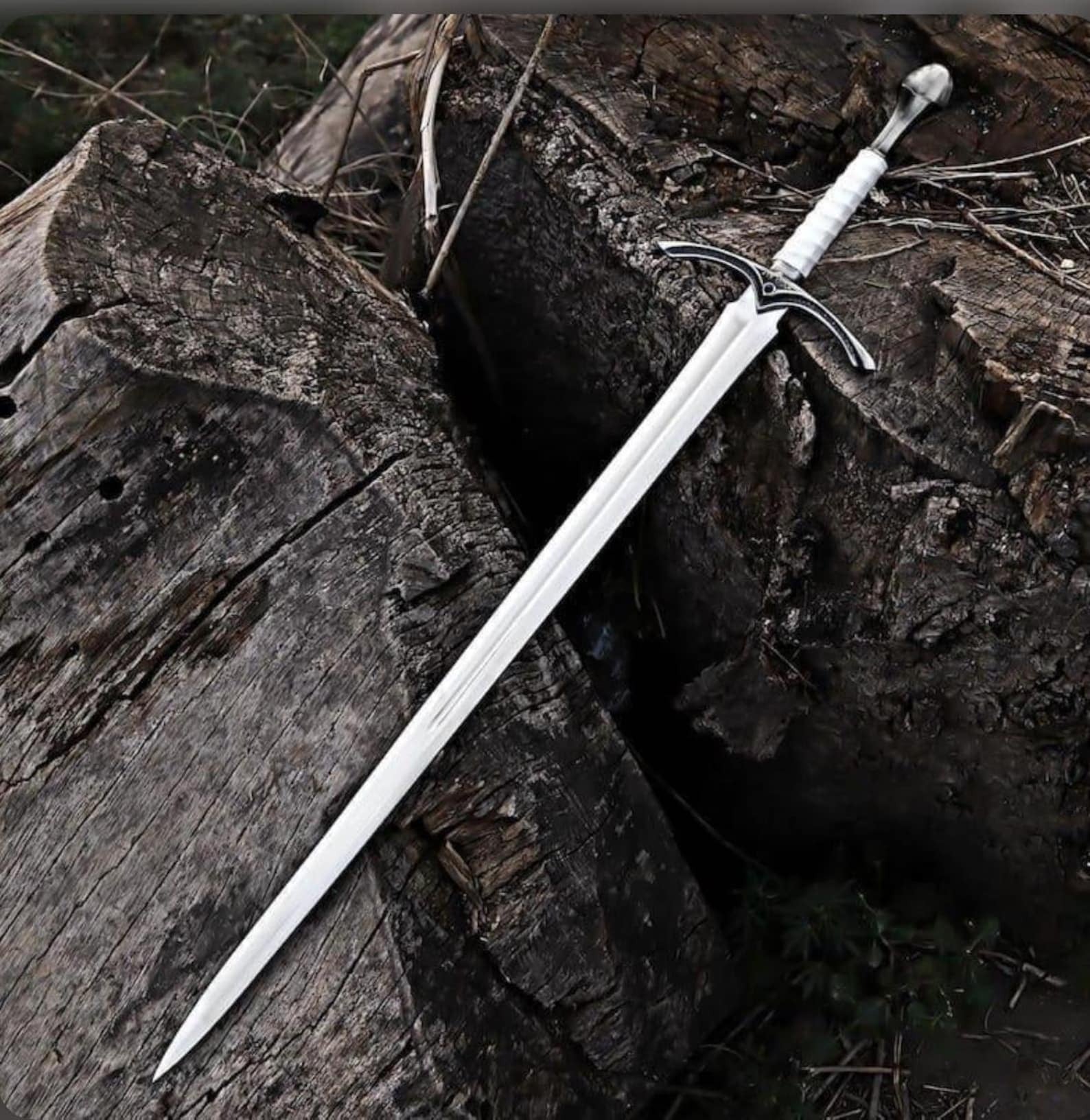 Hand-Forged Medieval Longsword - Knight Broadsword with Scabbard
