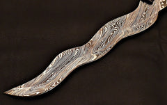 Handmade Mini Damascus Sword With Leather Sheath
