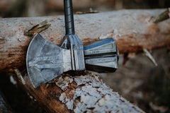 Hand Forged Steel Stormbreaker Axe Replica – Thor Battle Axe Metal Weapon with Leather Wrapped Handle for Cosplay & Display