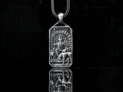 Norse Silver Odin pagan Necklace