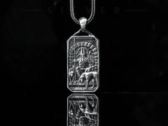 Norse Silver Odin pagan Necklace