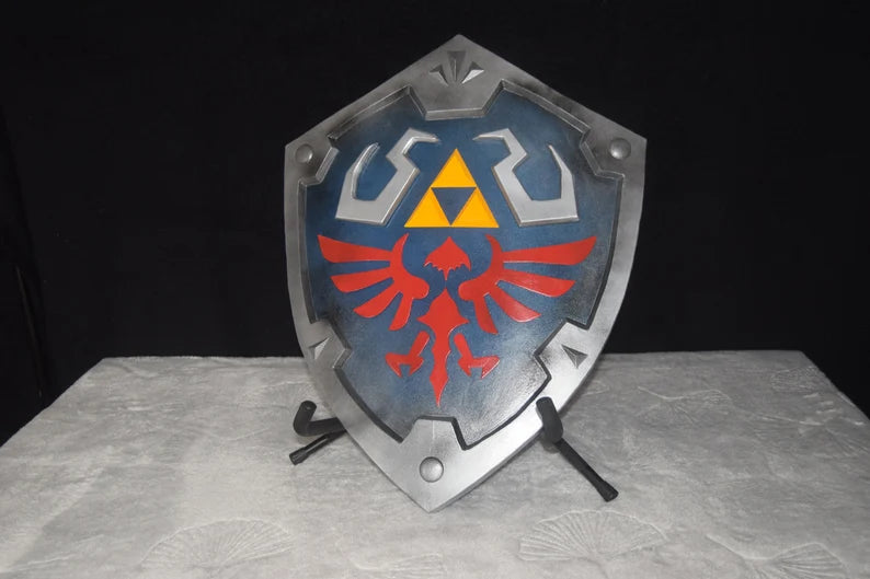 VW-32 Dark Hyalian Shield, Legend of Zelda series, Handmade Shield, Black Shield, Gift for him, Gift for her, Christmas Gift - Valknut Warriors