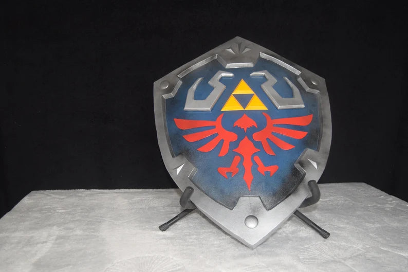 VW-32 Dark Hyalian Shield, Legend of Zelda series, Handmade Shield, Black Shield, Gift for him, Gift for her, Christmas Gift - Valknut Warriors