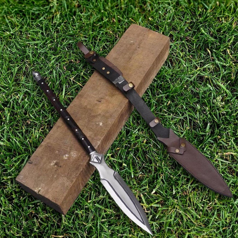 Viking Warrior Spear Replica  Carbon Steel with Rosewood Handle