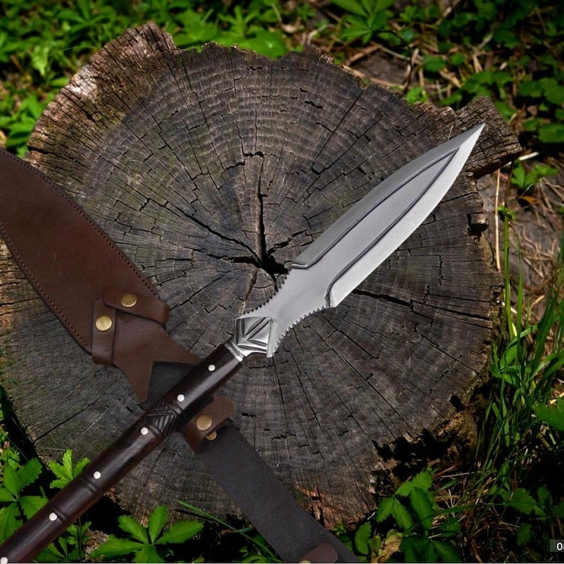 Viking Warrior Spear Replica  Carbon Steel with Rosewood Handle