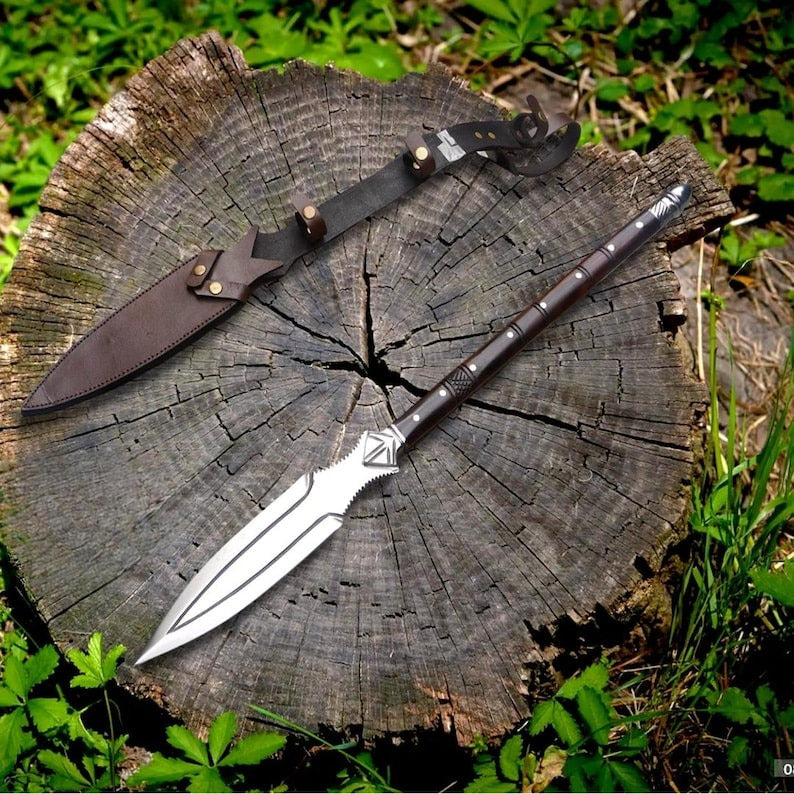 Viking Warrior Spear Replica  Carbon Steel with Rosewood Handle