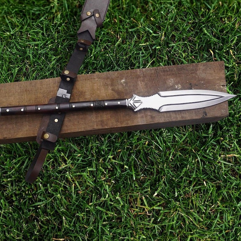 Viking Warrior Spear Replica  Carbon Steel with Rosewood Handle