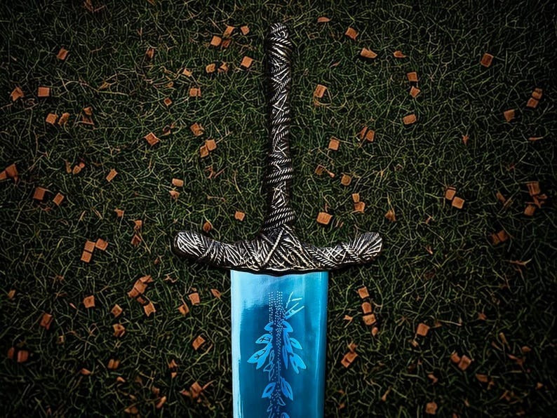 Handmade Dark Moon Fantasy Sword with Wall Mount