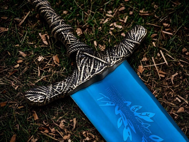 Handmade Dark Moon Fantasy Sword with Wall Mount
