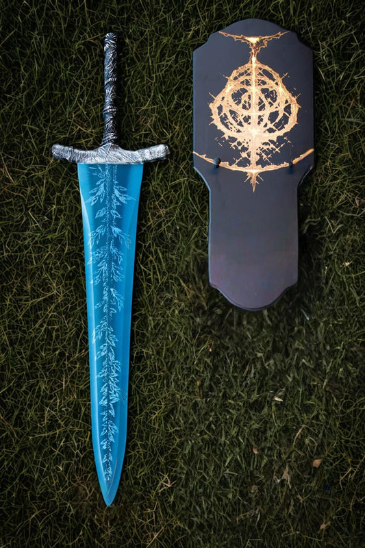 Handmade Dark Moon Fantasy Sword with Wall Mount