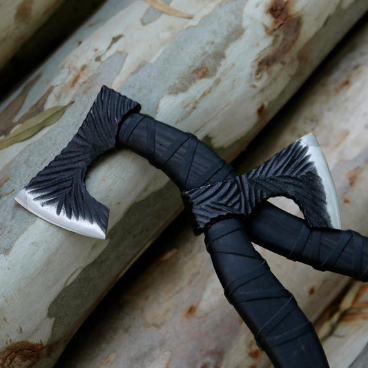 Custom Handmade Carbon Steel Viking Axe – Personalized Gift for Groomsmen, Wedding & Christmas