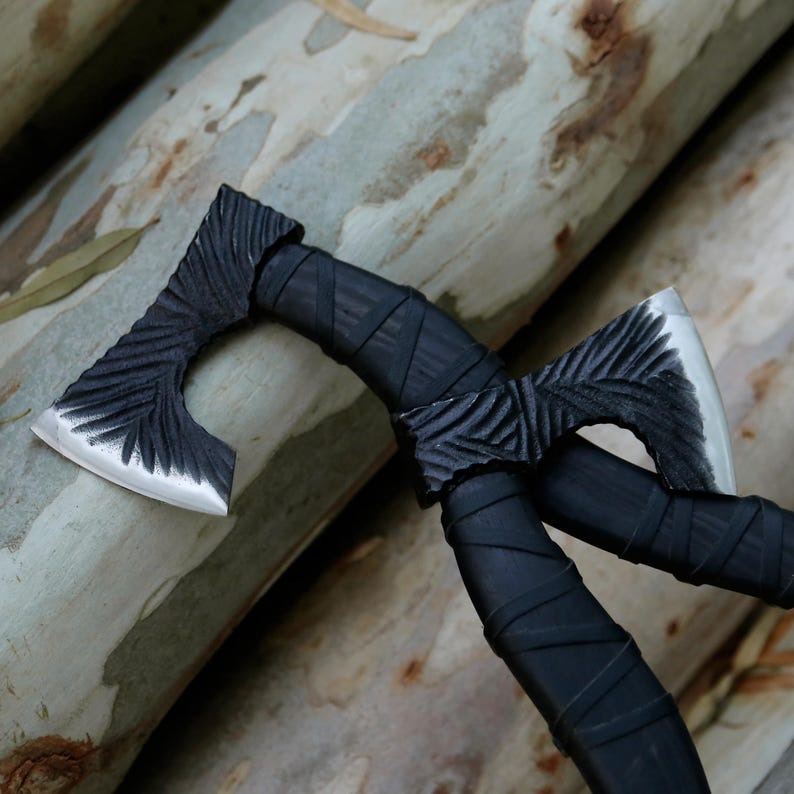Custom Handmade Carbon Steel Viking Axe – Personalized Gift for Groomsmen, Wedding & Christmas