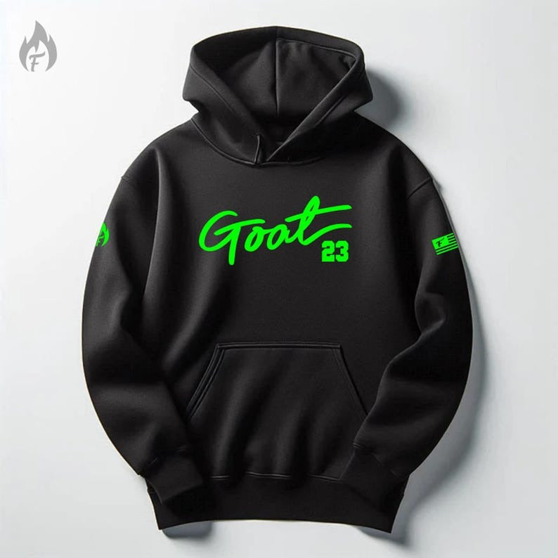 Men Black Sweatsuit Match Jordan 6 Electric Black Neon 23 Legend Hoodie Joggers