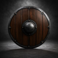 Handmade Viking Wooden Battle Shield - Norse Warrior Round Shield