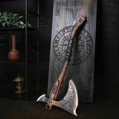 Kratos Leviathan Axe - Metal Replica with Glow-in-the-Dark Runes