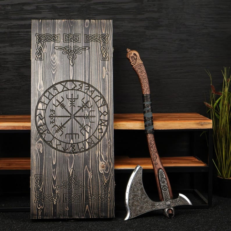 Kratos Leviathan Axe - Metal Replica with Glow-in-the-Dark Runes
