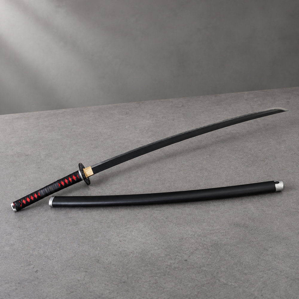 Black blade anime katana cosplay prop and saya