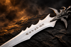 Frostmourne inspired replica – engraved rune detail